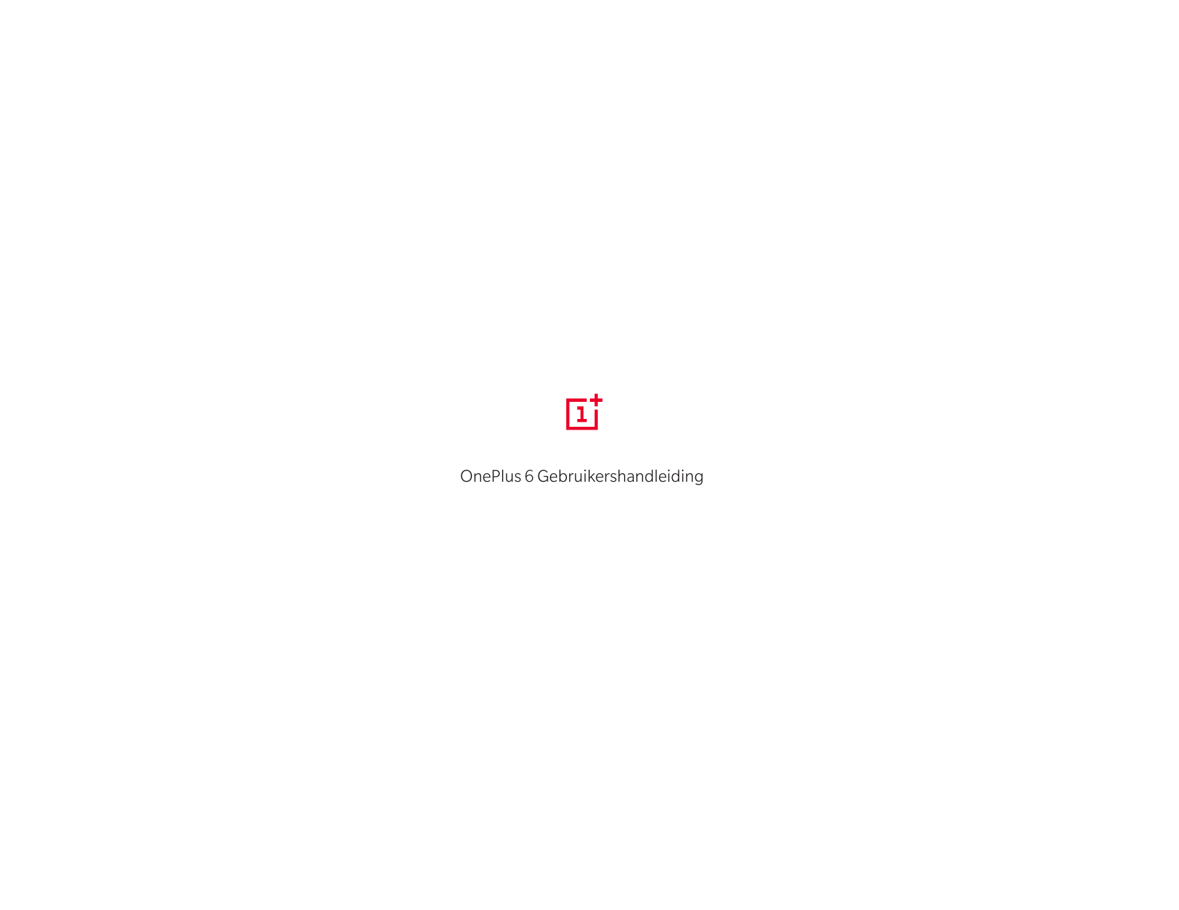 OnePlus 6 Gebruikershandleiding