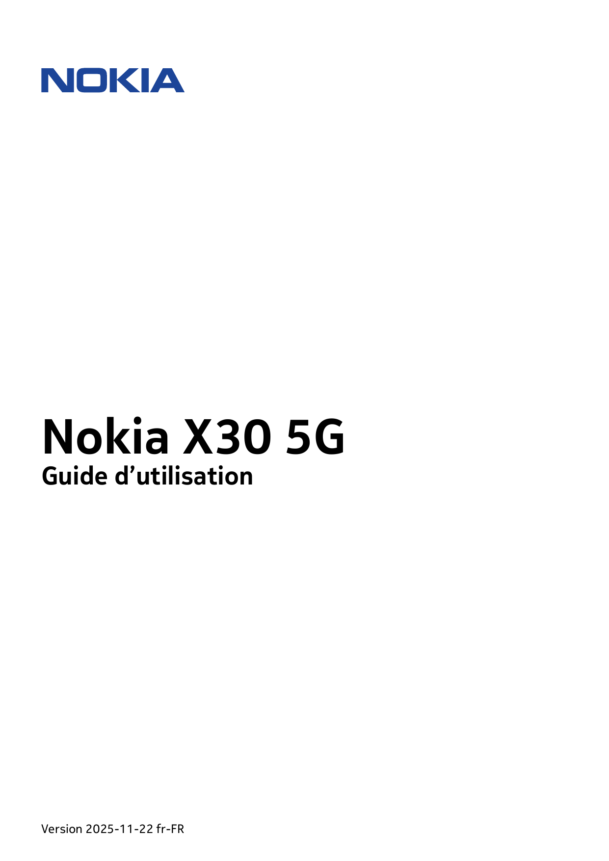 Nokia X30 5GGuide d’utilisationVersion 2025-11-22 fr-FR