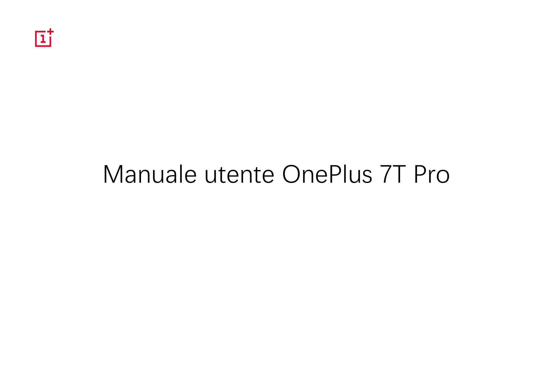 Manuale utente OnePlus 7T Pro