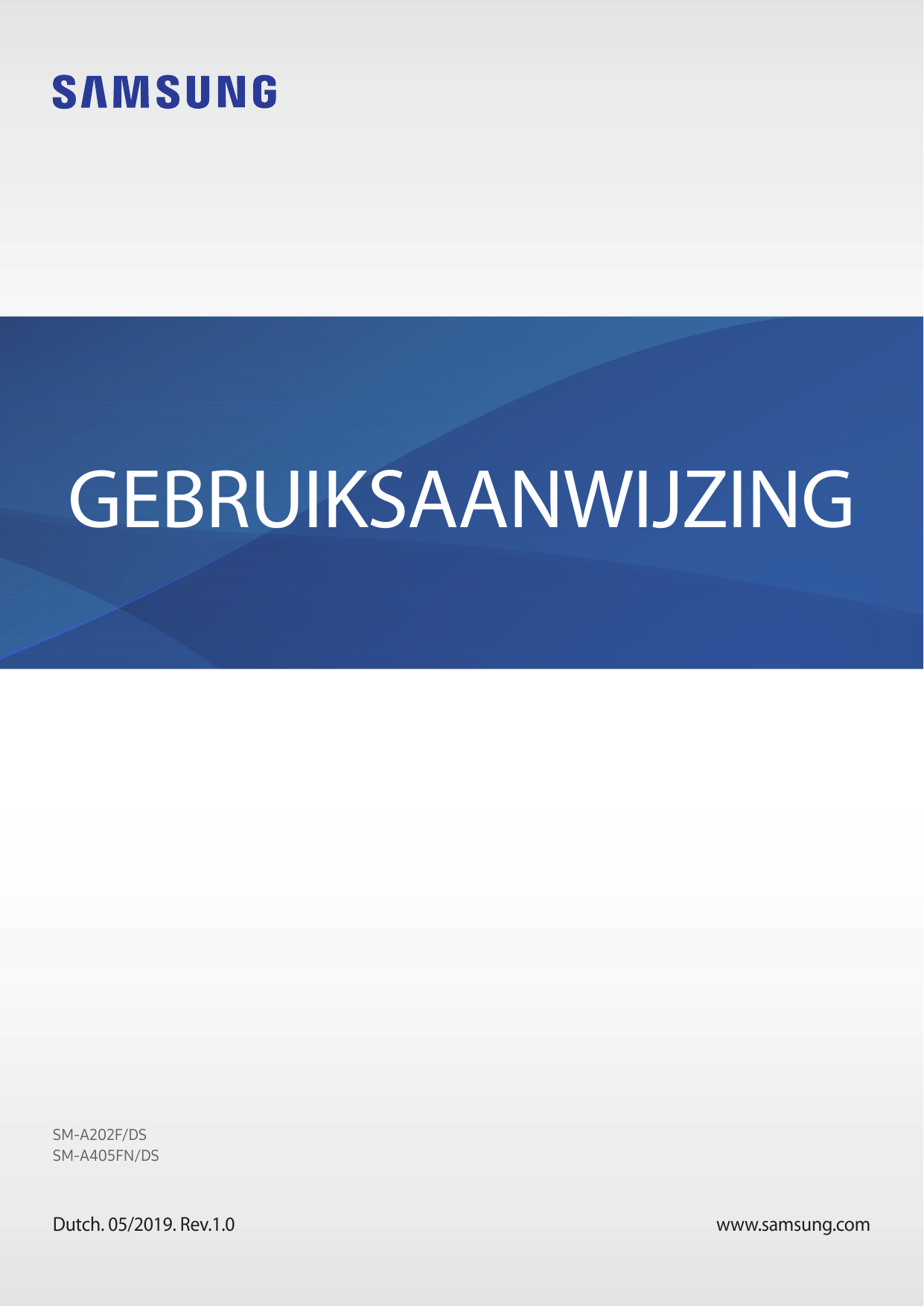 GEBRUIKSAANWIJZINGSM-A202F/DSSM-A405FN/DSDutch. 05/2019. Rev.1.0www.samsung.com