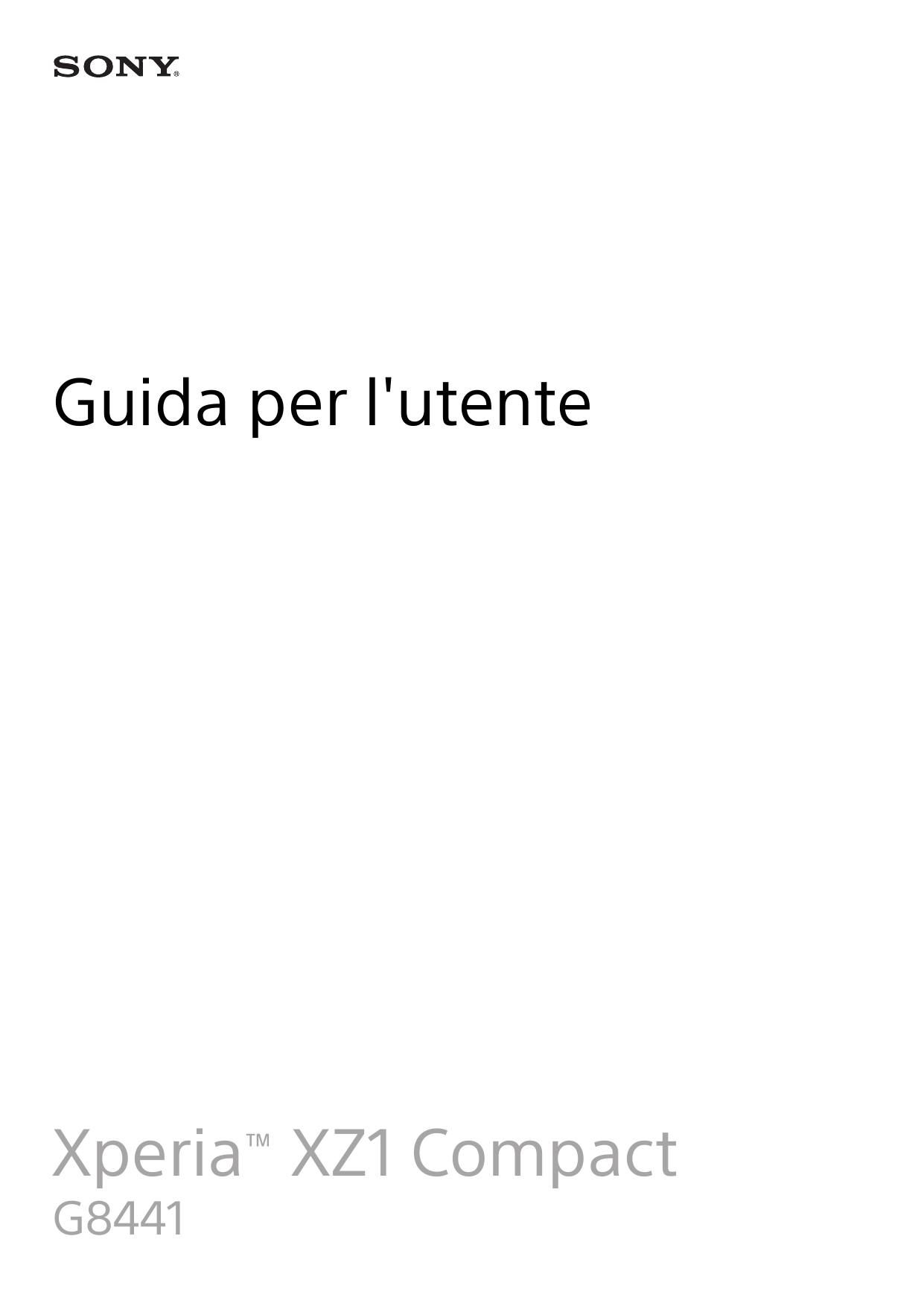 Guida per l'utenteXperia™ XZ1 CompactG8441
