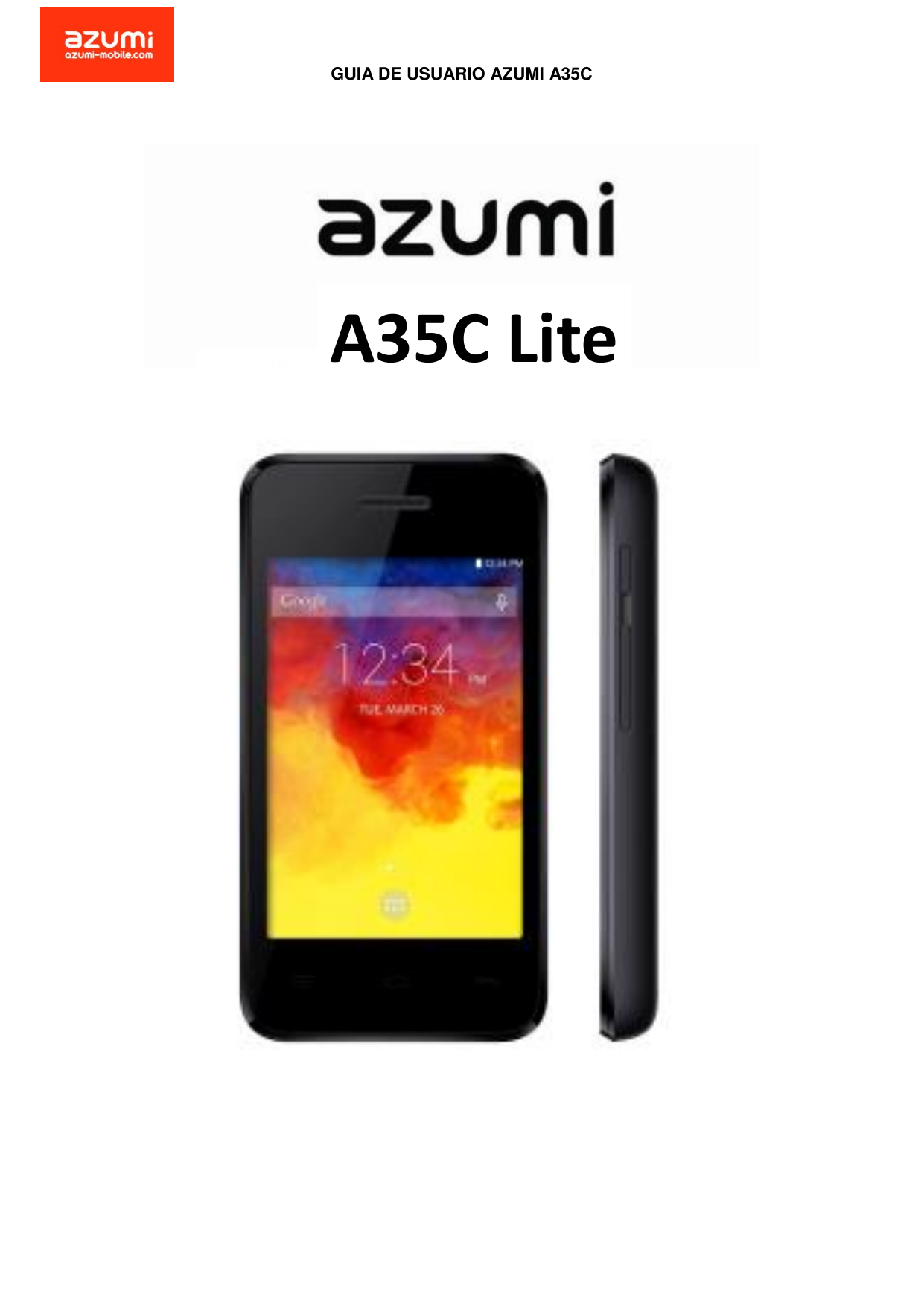 GUIA DE USUARIO AZUMI A35CA35C Lite