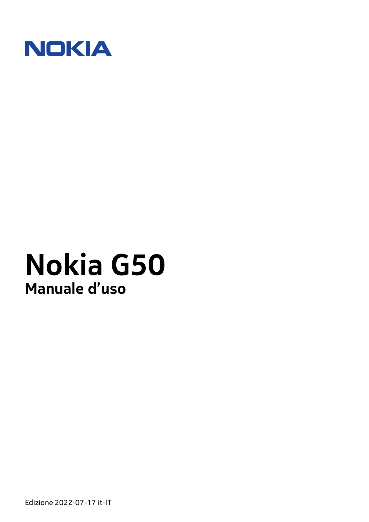 Nokia G50Manuale d’usoEdizione 2022-07-17 it-IT