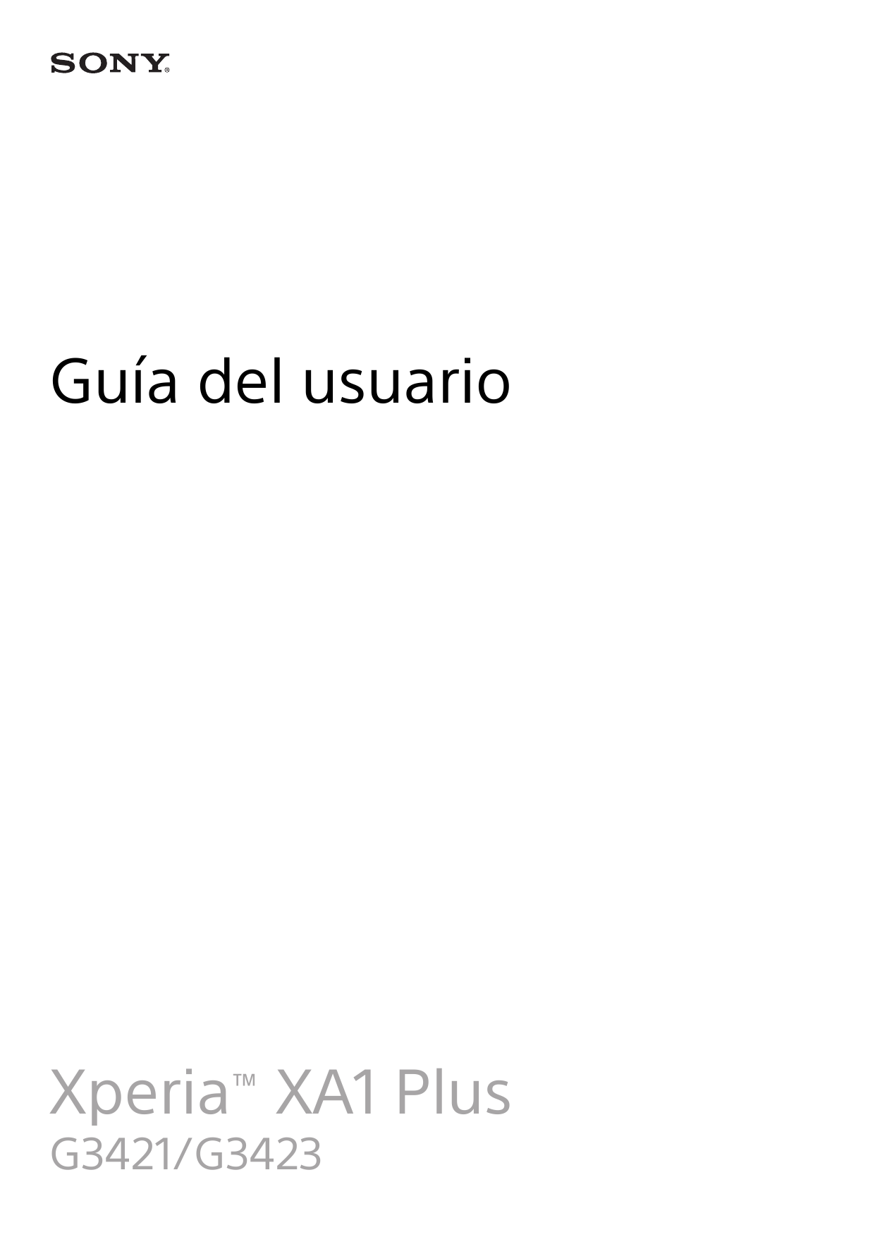 Guía del usuarioXperia™ XA1 PlusG3421/G3423