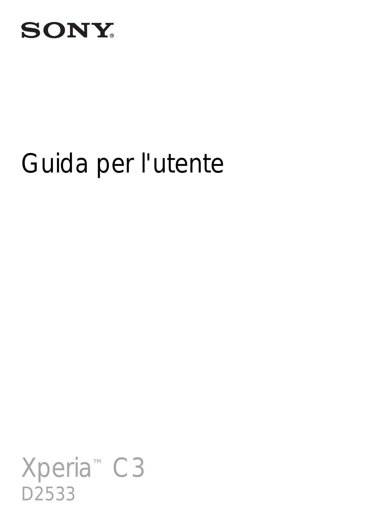 Guida per l'utenteXperia™ C3D2533