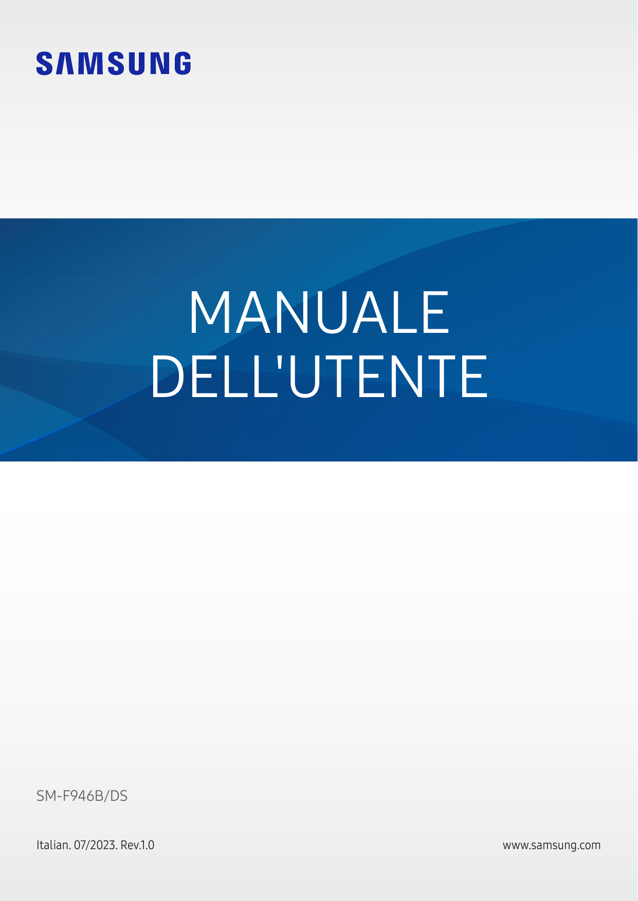 MANUALEDELL'UTENTESM-F946B/DSItalian. 07/2023. Rev.1.0www.samsung.com