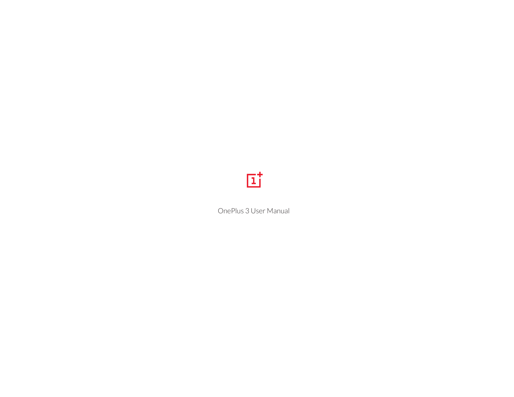 OnePlus 3 User Manual