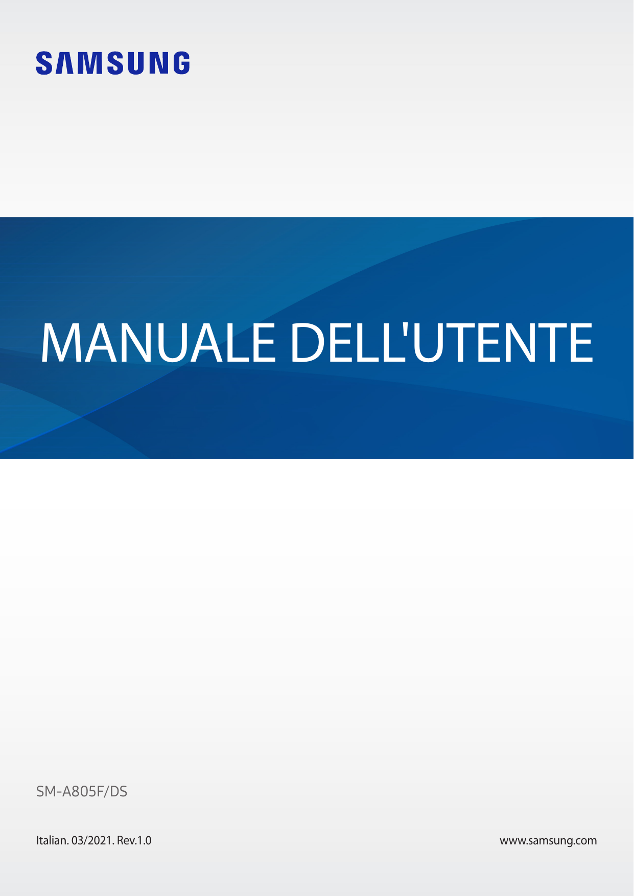 MANUALE DELL'UTENTESM-A805F/DSItalian. 03/2021. Rev.1.0www.samsung.com