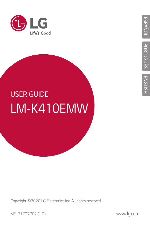 ESPAÑOLPORTUGUÊSENGLISHUSER GUIDELM-K410EMWCopyright ©2020 LG Electronics Inc. All rights reserved.MFL71707702 (1.0)www.lg.com