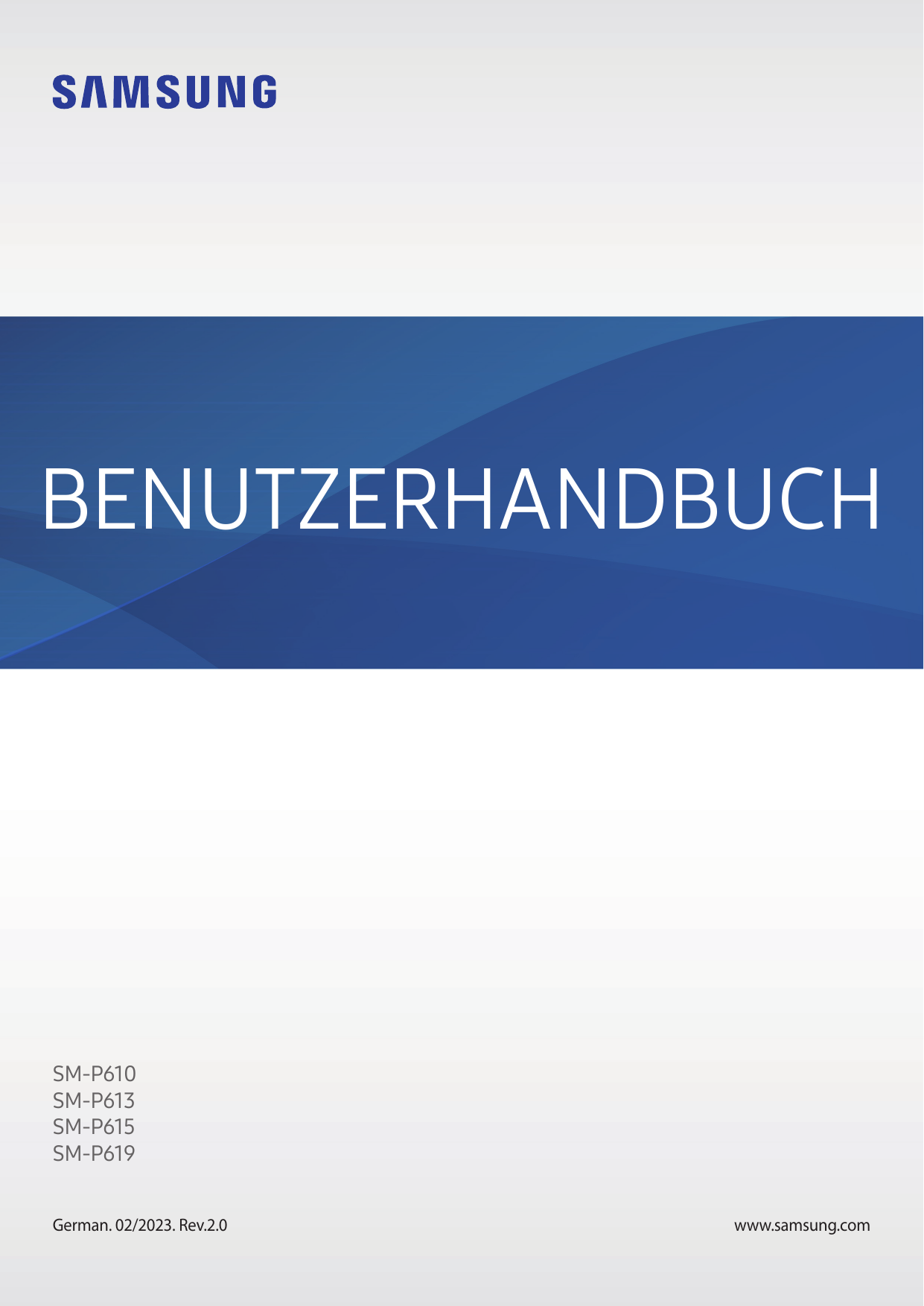BENUTZERHANDBUCHSM-P610SM-P613SM-P615SM-P619German. 02/2023. Rev.2.0www.samsung.com