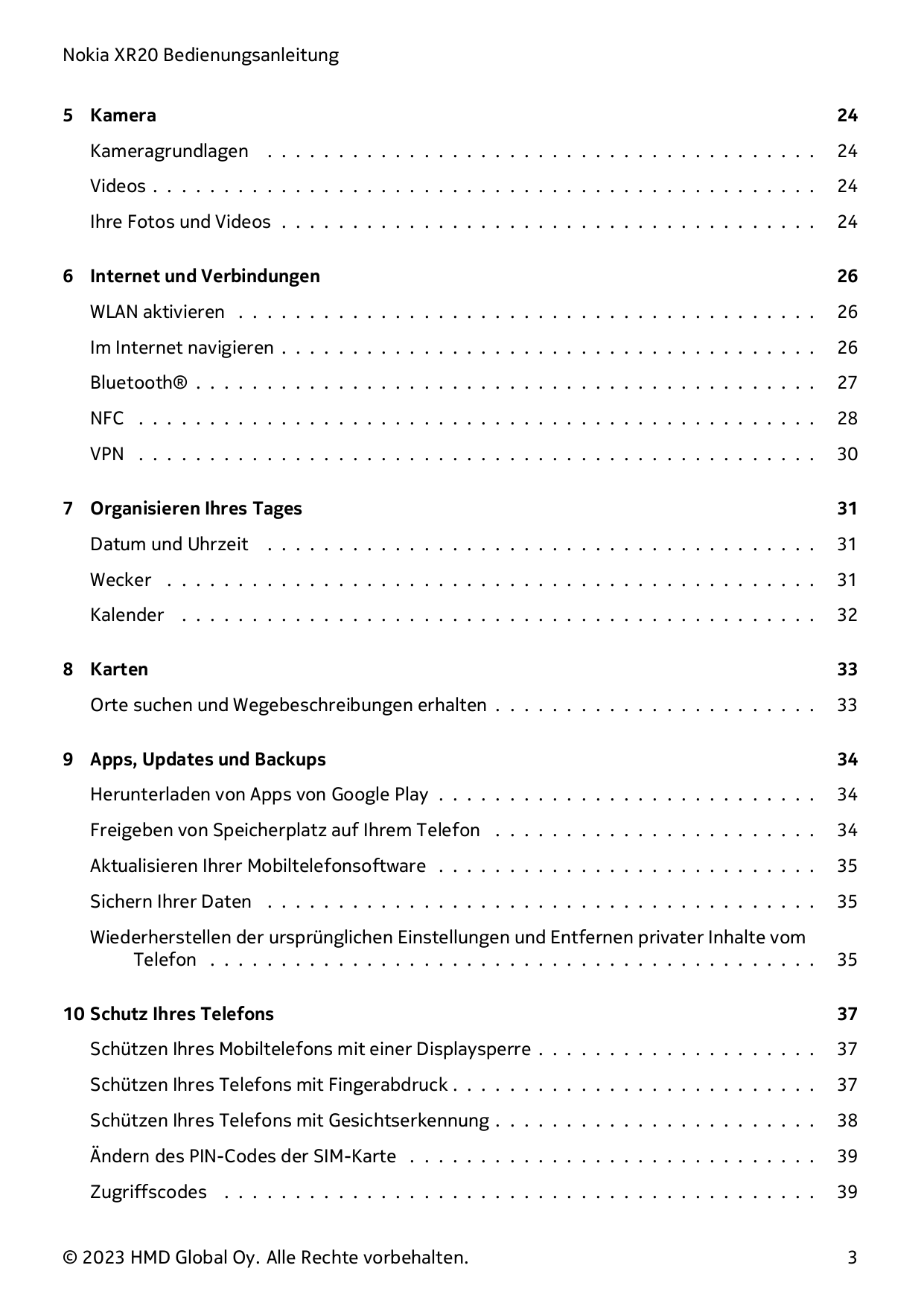 Nokia XR20 Bedienungsanleitung5 Kamera24Kameragrundlagen . . . . . . . . . . . . . . . . . . . . . . . . . . . . . . . . . . . .