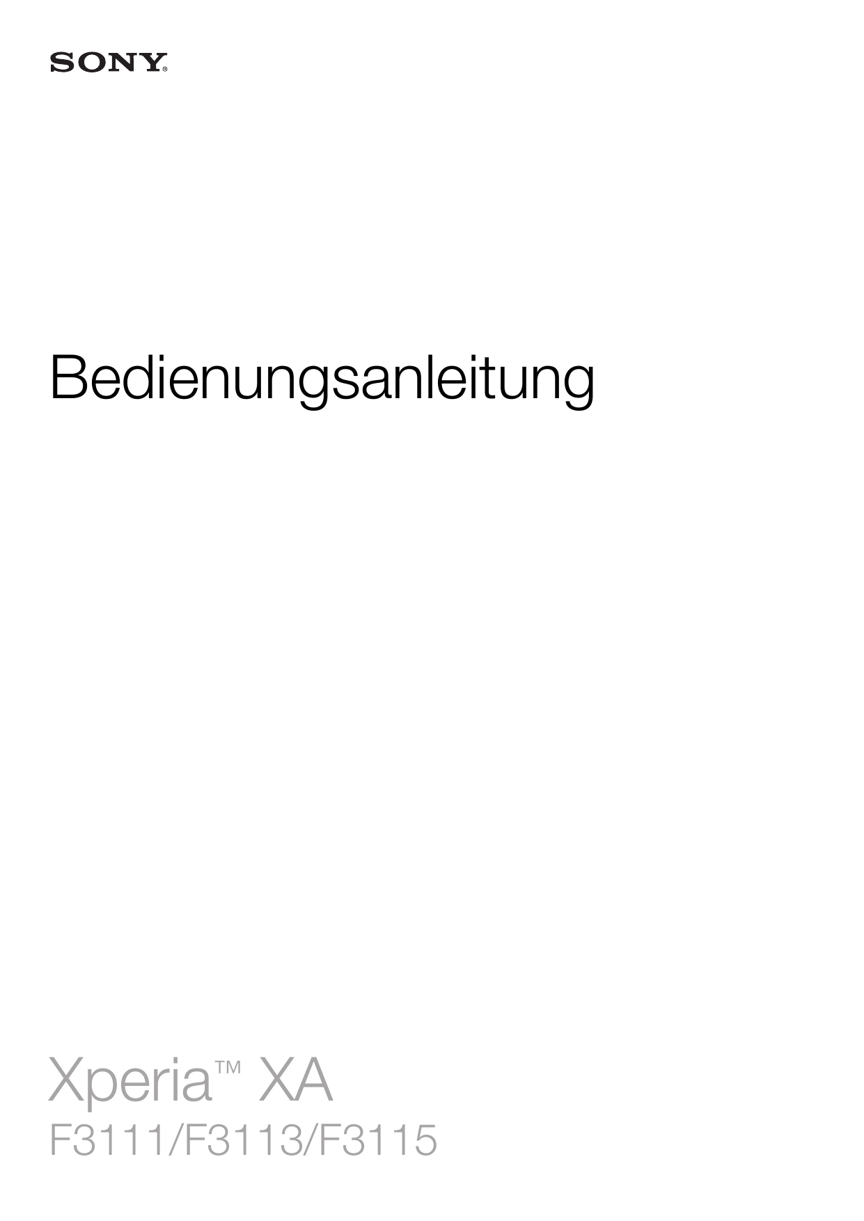 BedienungsanleitungXperia™ XAF3111/F3113/F3115