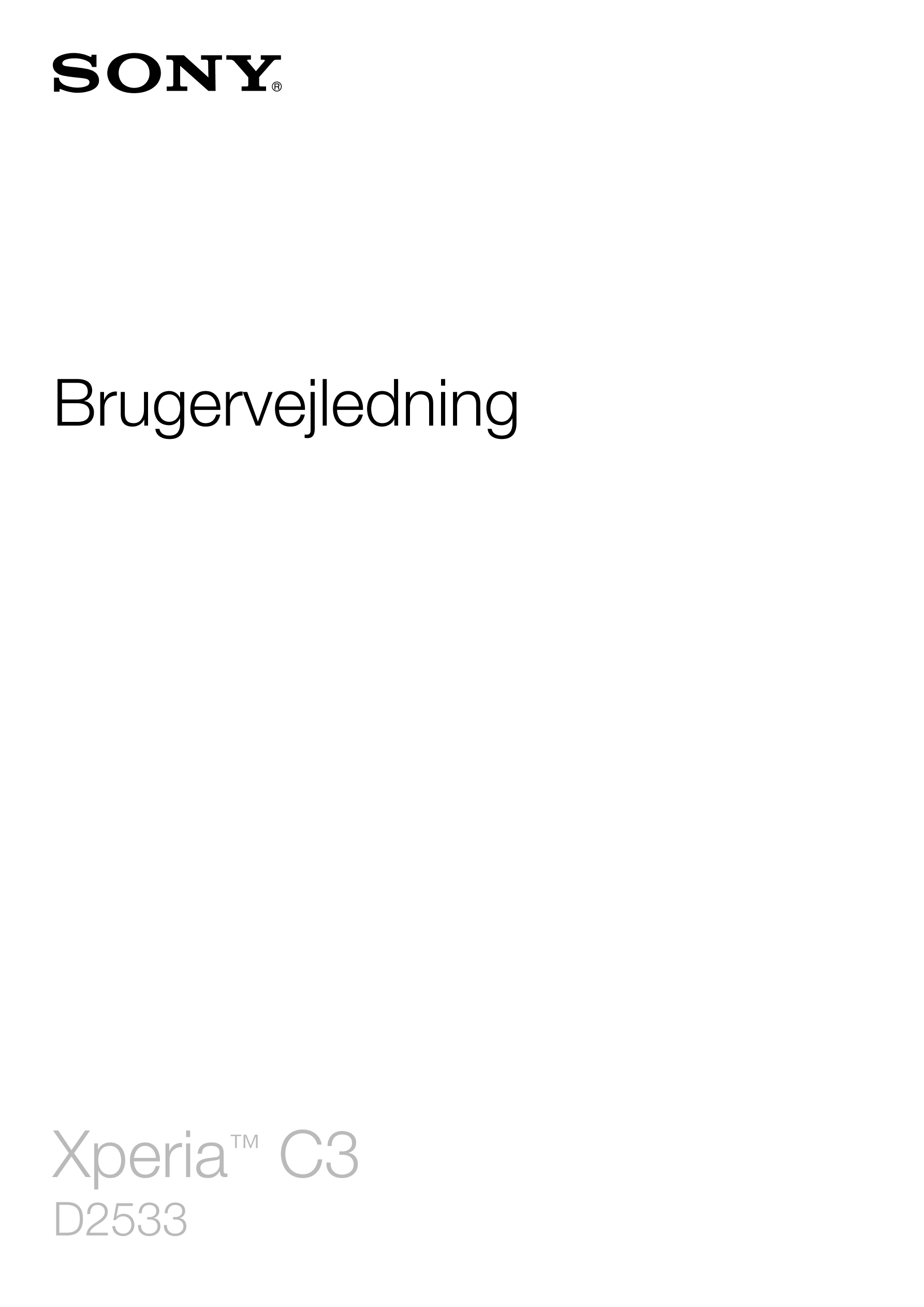 Brugervejledning
Xperia™ C3
D2533