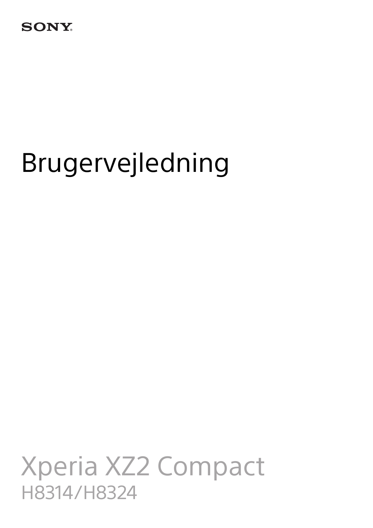 BrugervejledningXperia XZ2 CompactH8314/H8324