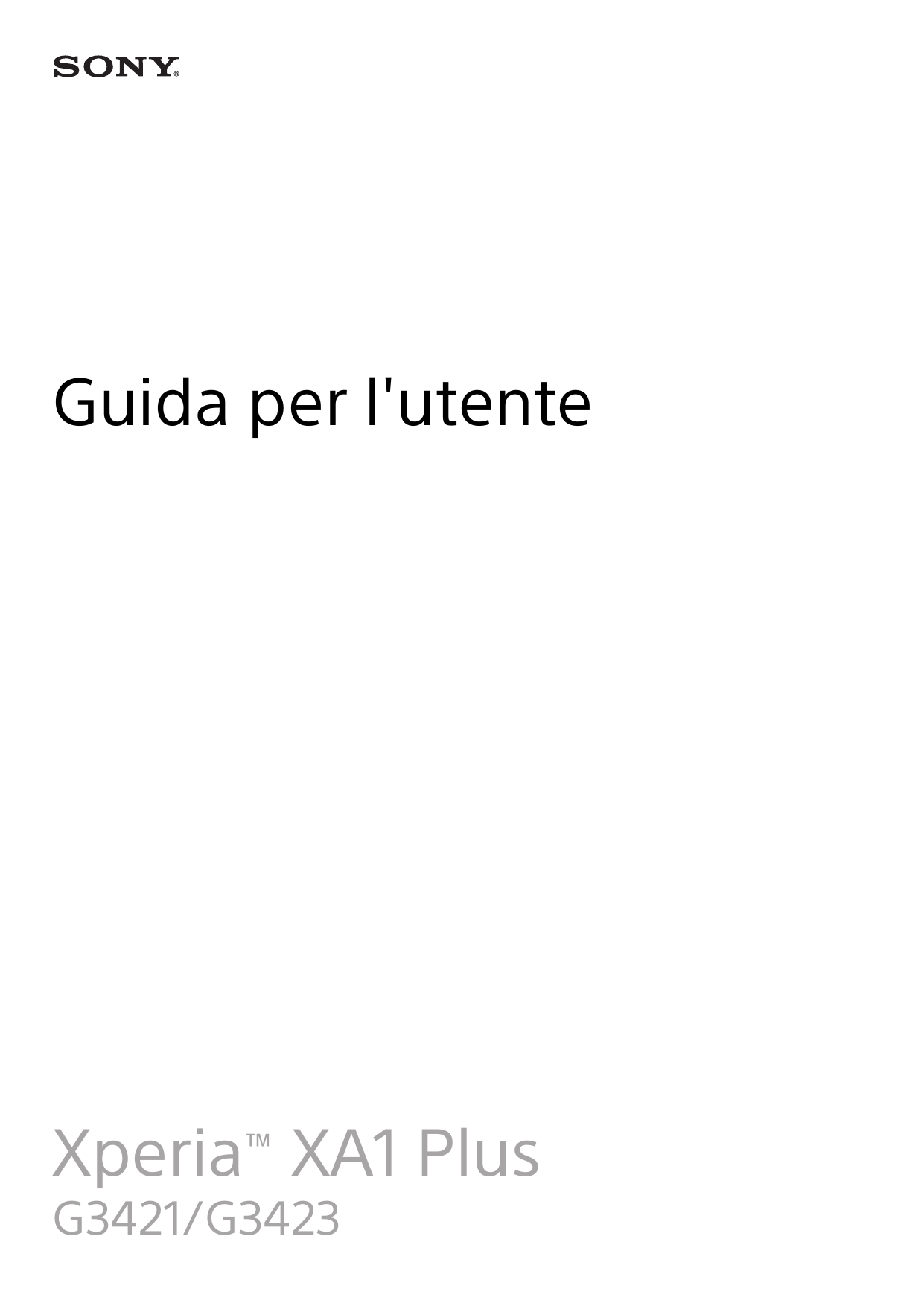 Guida per l'utenteXperia™ XA1 PlusG3421/G3423