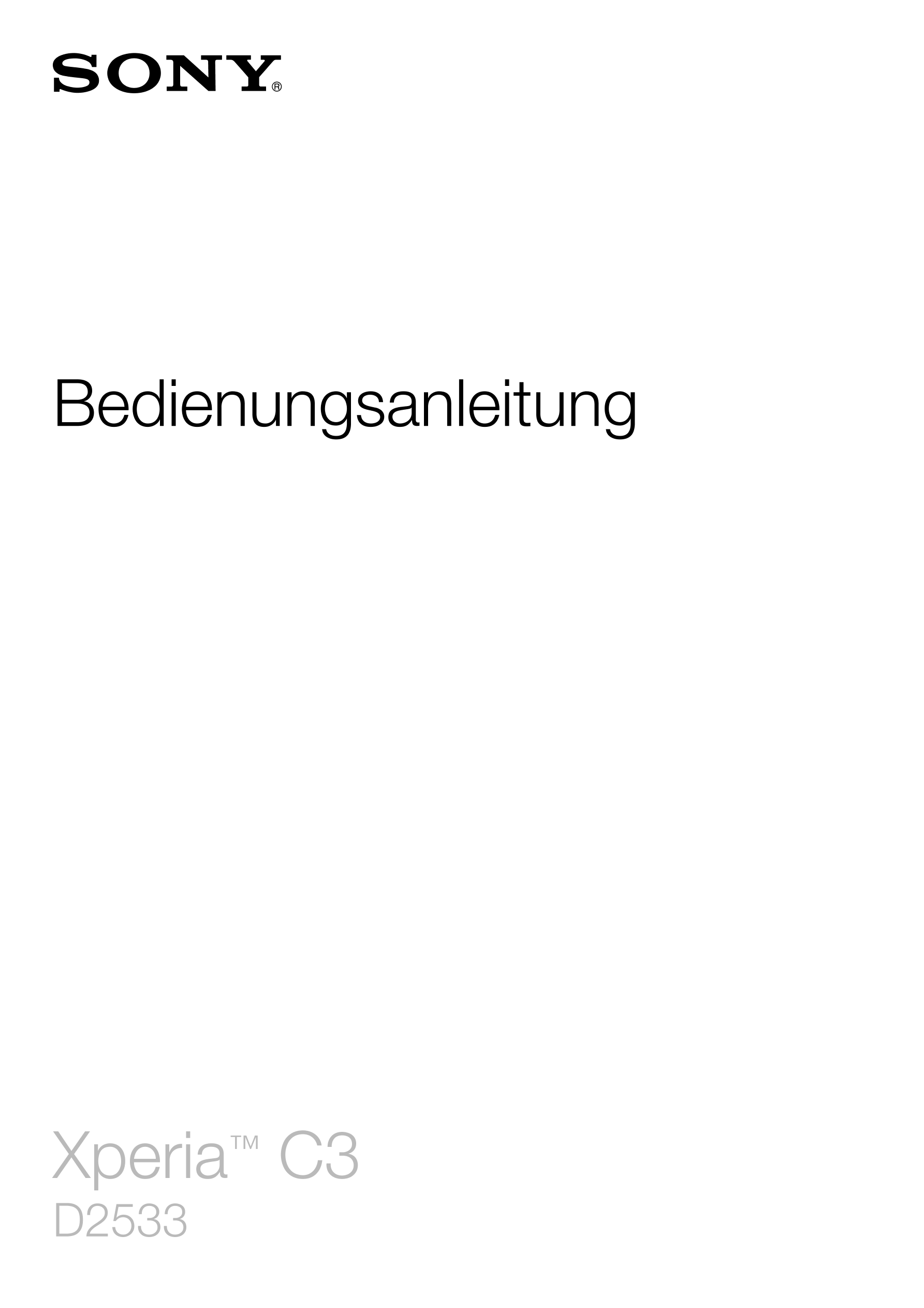 Bedienungsanleitung
Xperia™ C3
D2533