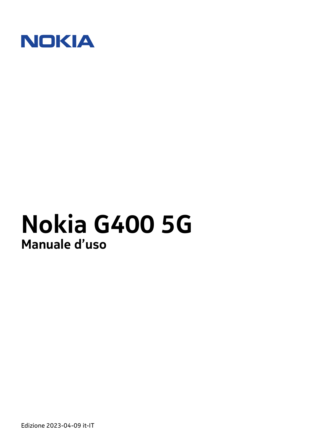 Nokia G400 5GManuale d’usoEdizione 2023-04-09 it-IT