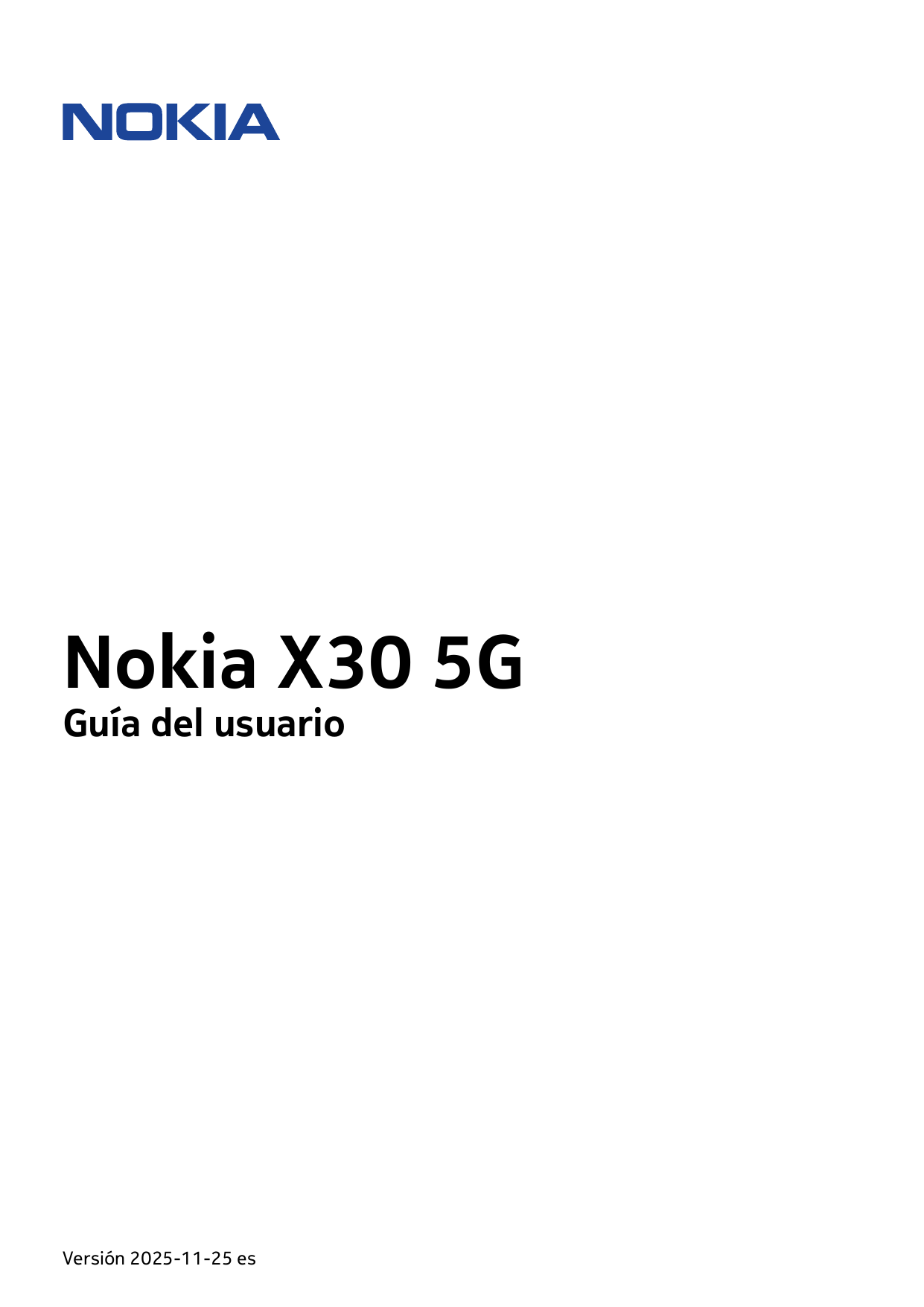 Nokia X30 5GGuía del usuarioVersión 2025-11-25 es