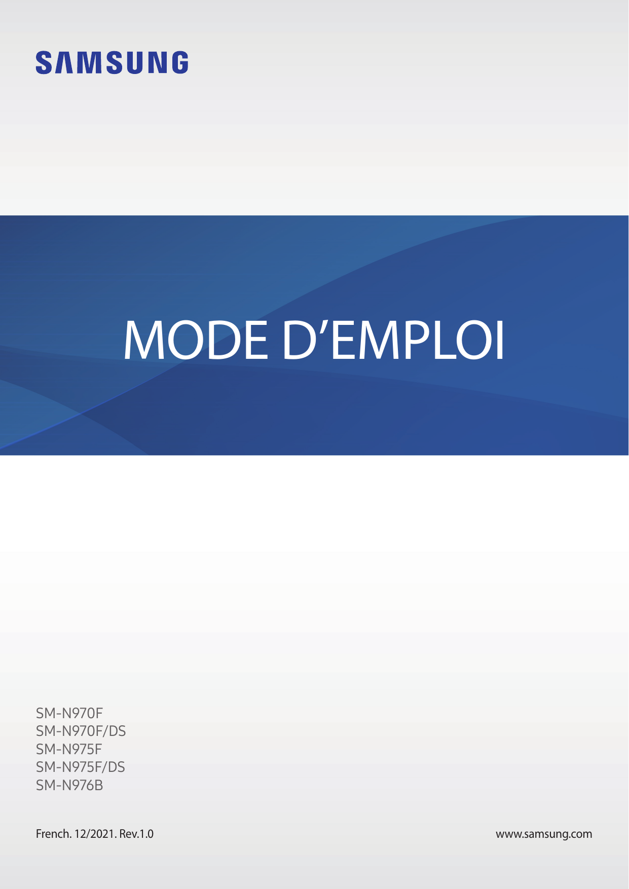MODE D’EMPLOISM-N970FSM-N970F/DSSM-N975FSM-N975F/DSSM-N976BFrench. 12/2021. Rev.1.0www.samsung.com