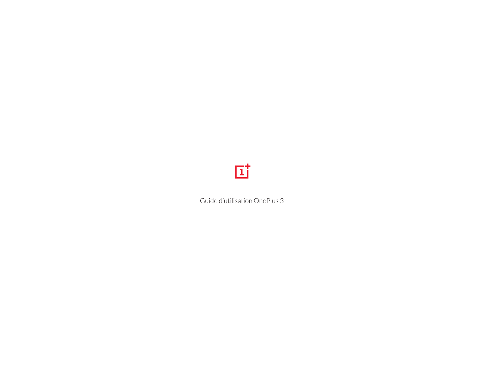 Guide d’utilisation OnePlus 3