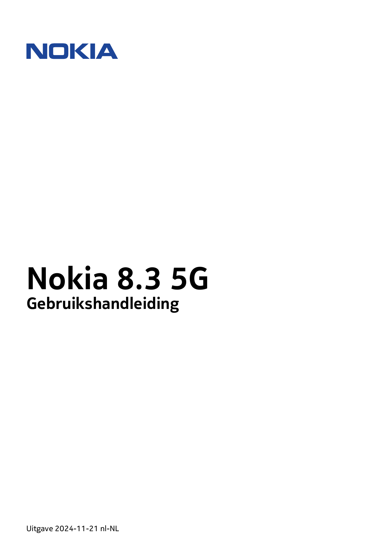 Nokia 8.3 5GGebruikshandleidingUitgave 2024-11-21 nl-NL