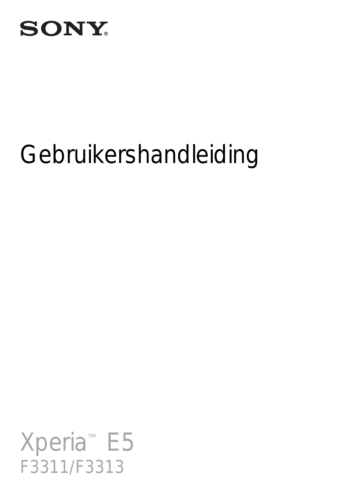 GebruikershandleidingXperia™ E5F3311/F3313