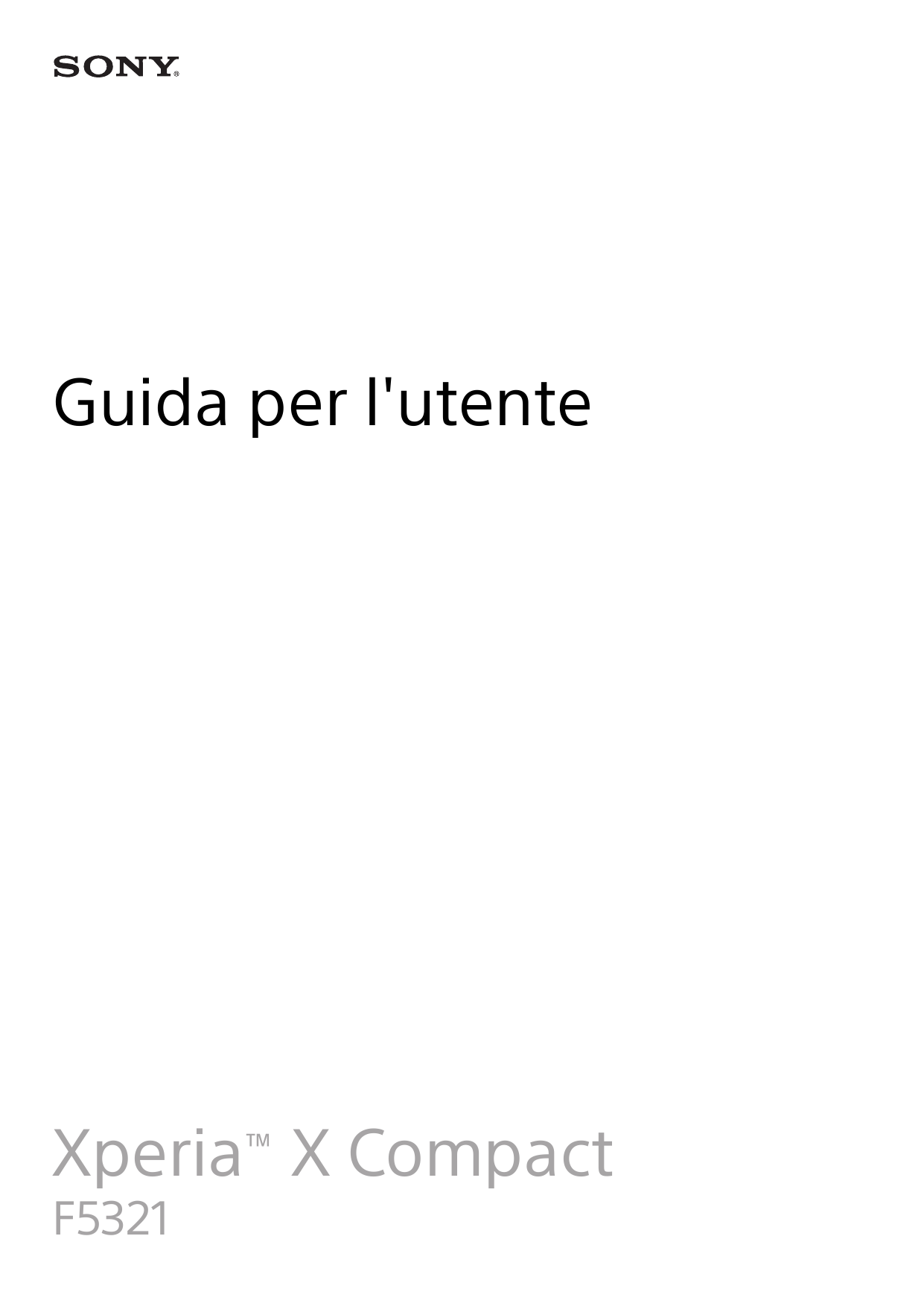Guida per l'utenteXperia™ X CompactF5321