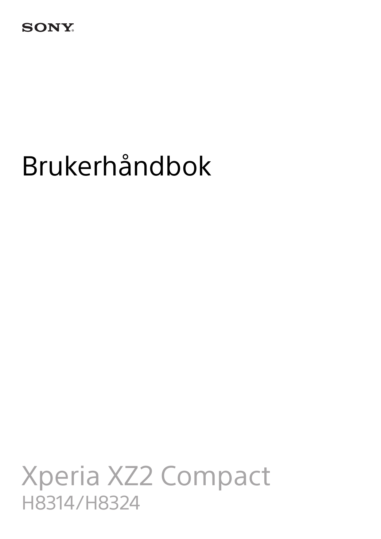 BrukerhåndbokXperia XZ2 CompactH8314/H8324