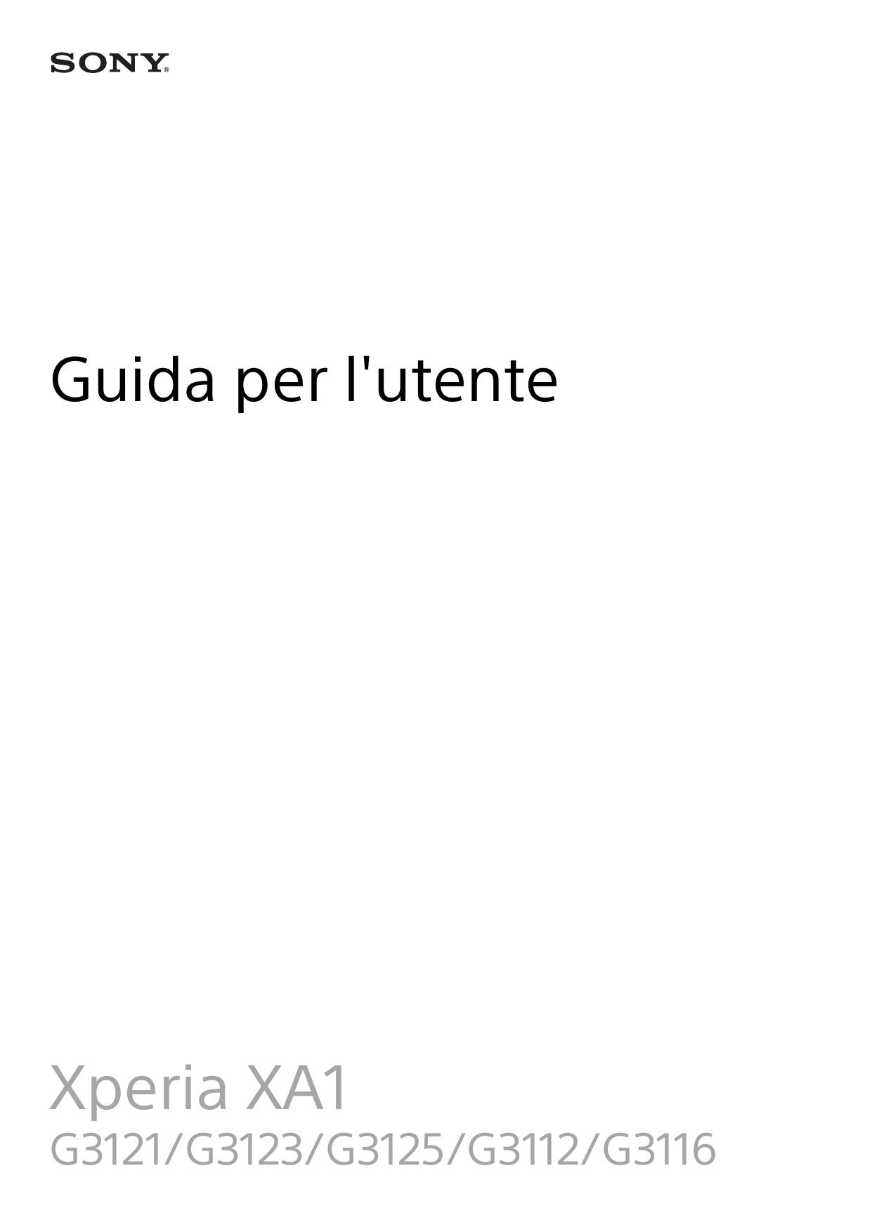 Guida per l'utenteXperia XA1G3121/G3123/G3125/G3112/G3116