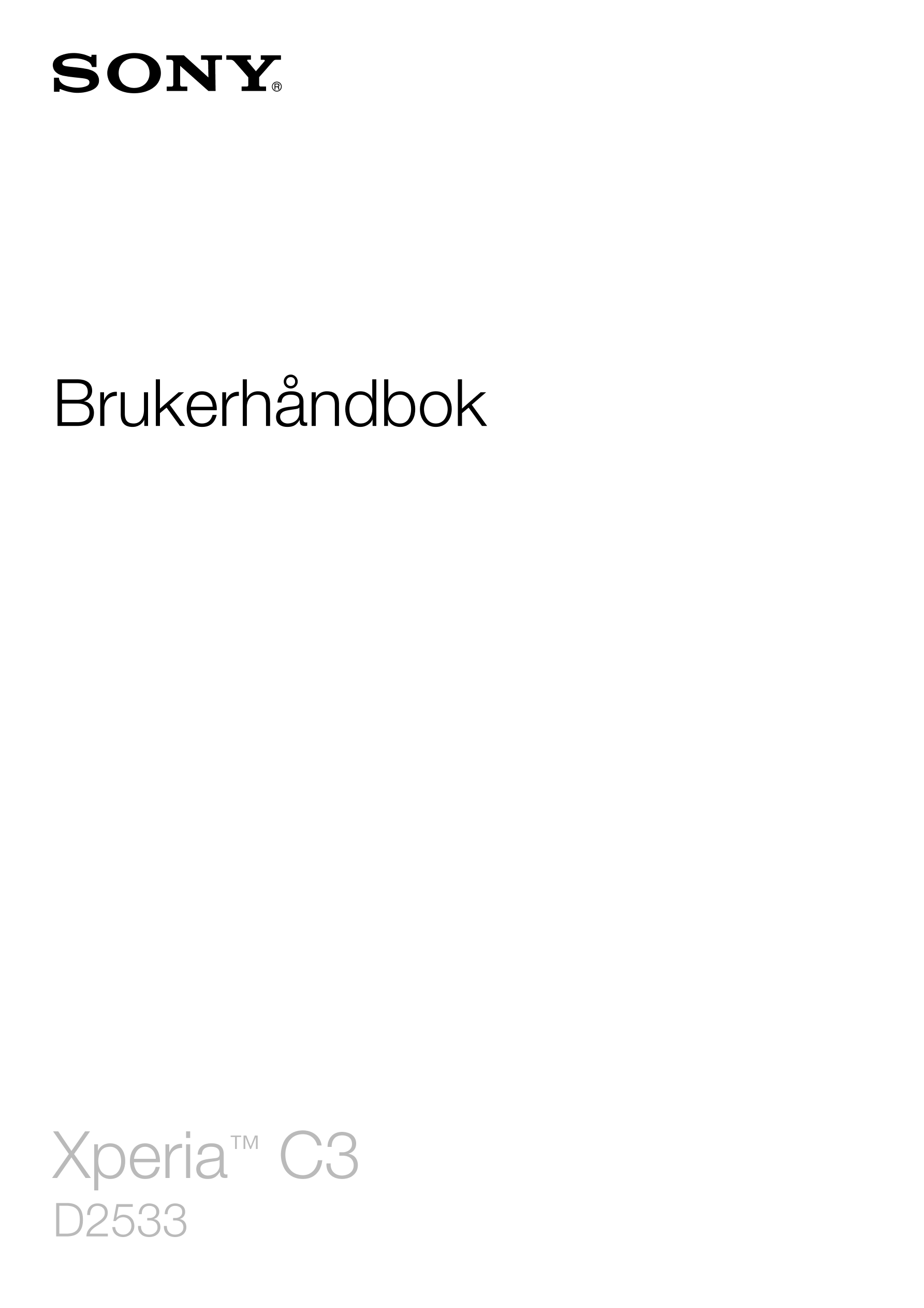 Brukerhåndbok
Xperia™ C3
D2533