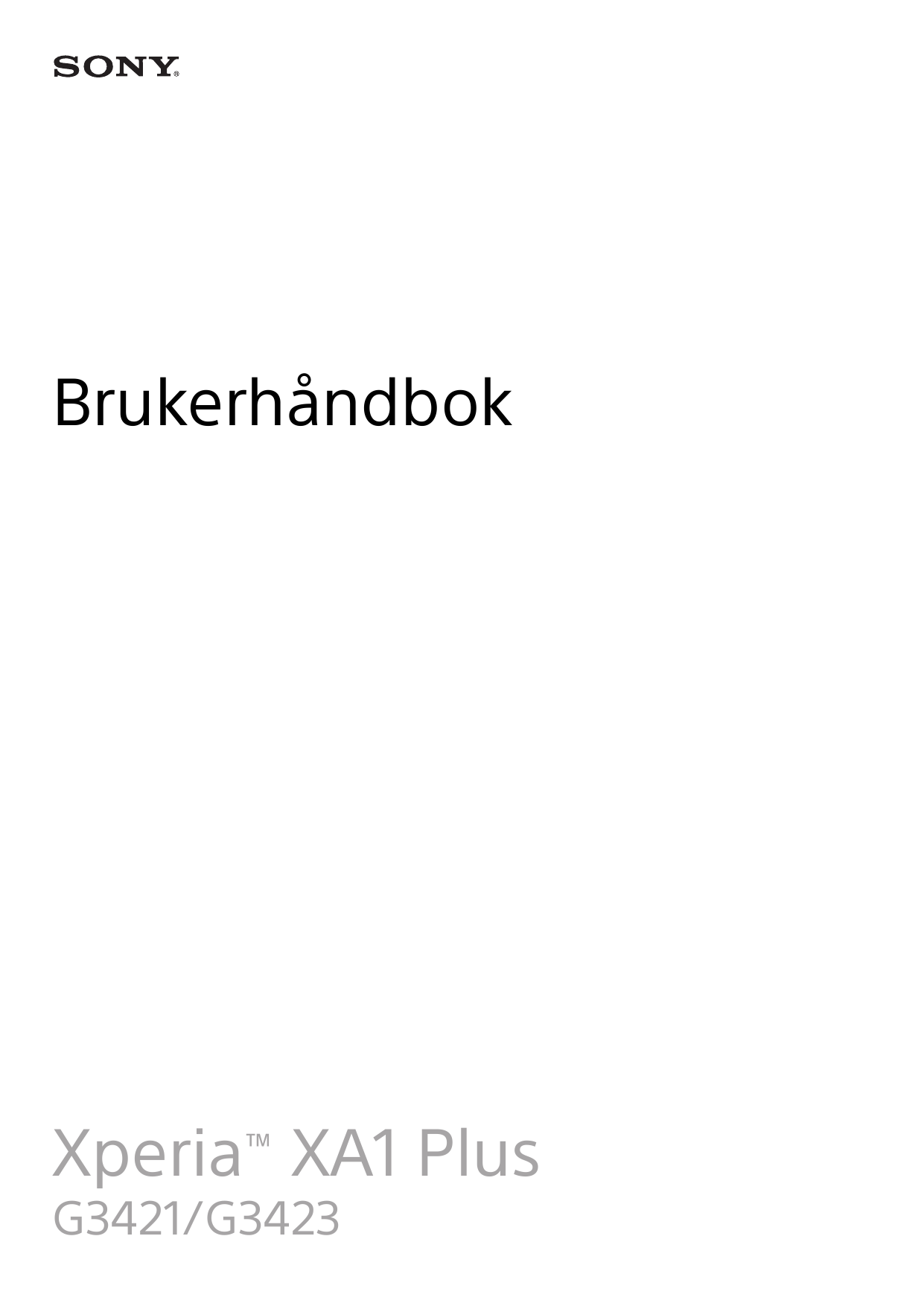 BrukerhåndbokXperia™ XA1 PlusG3421/G3423