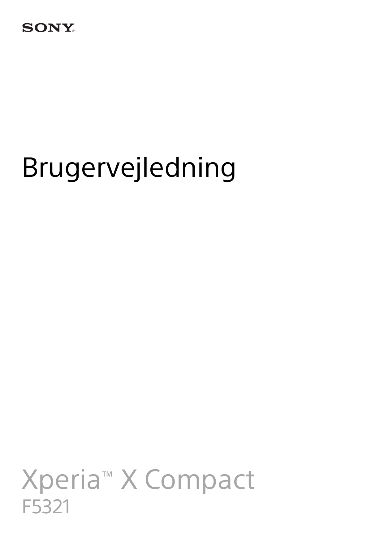 BrugervejledningXperia™ X CompactF5321