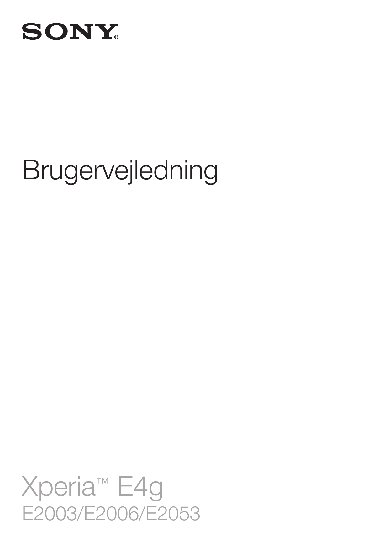 BrugervejledningXperia™ E4gE2003/E2006/E2053