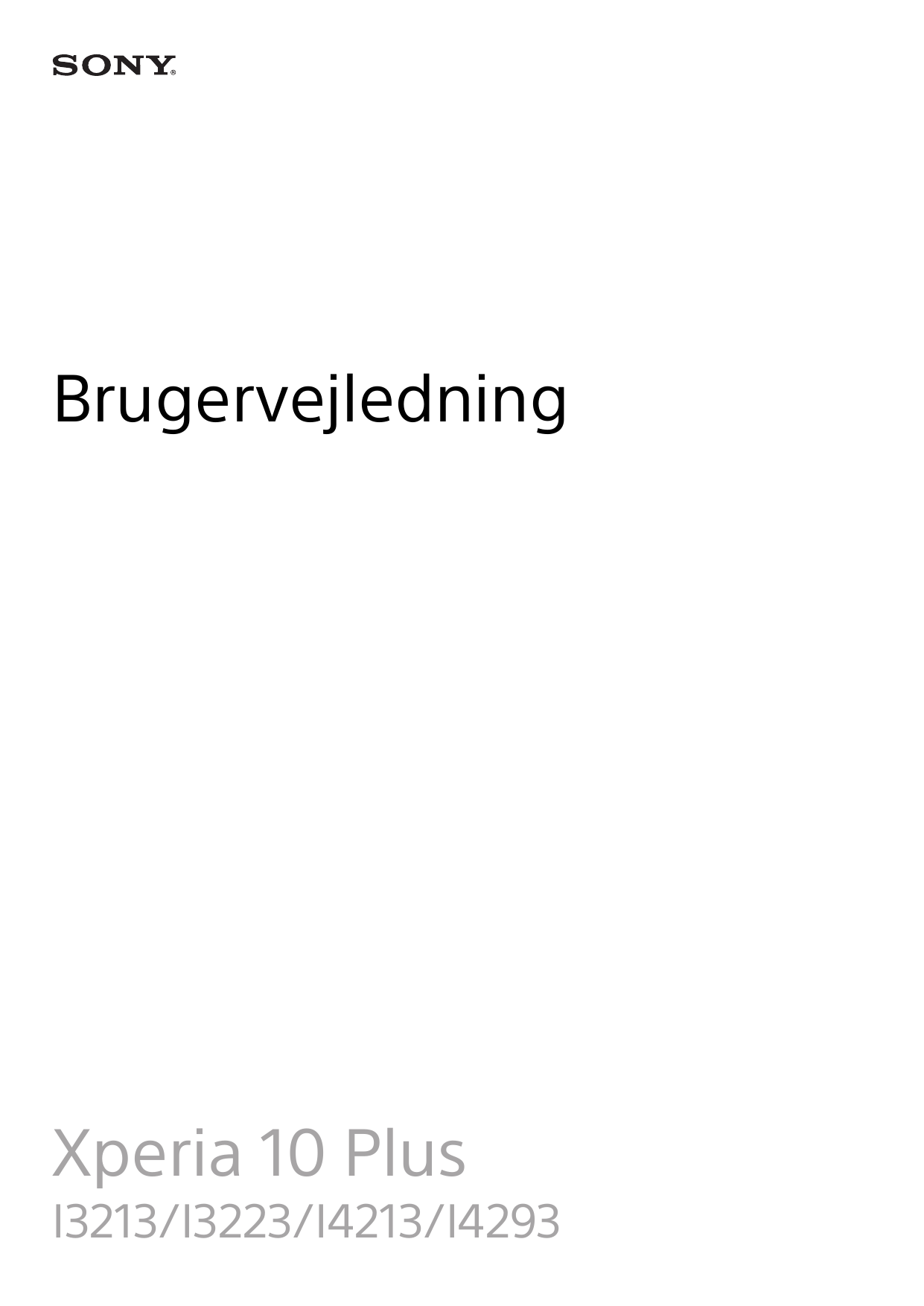 BrugervejledningXperia 10 PlusI3213/I3223/I4213/I4293