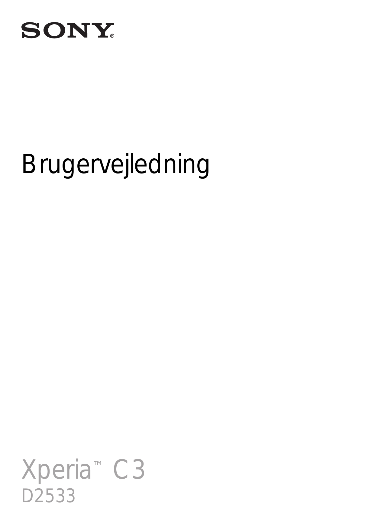 BrugervejledningXperia™ C3D2533