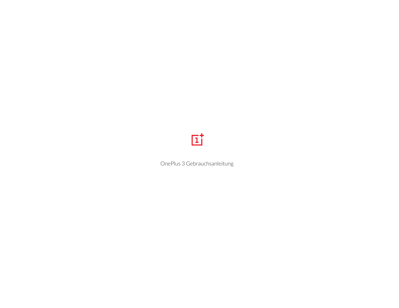 OnePlus 3 Gebrauchsanleitung