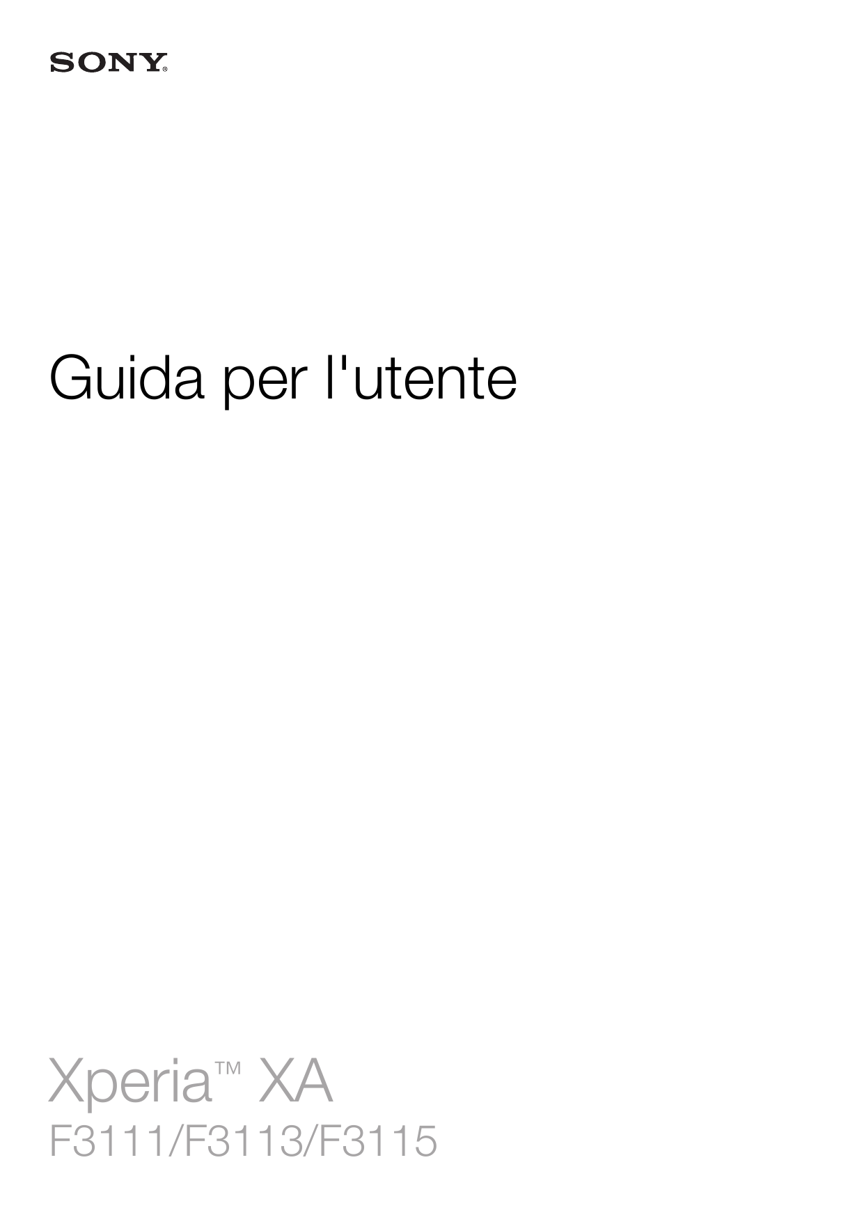 Guida per l'utenteXperia™ XAF3111/F3113/F3115