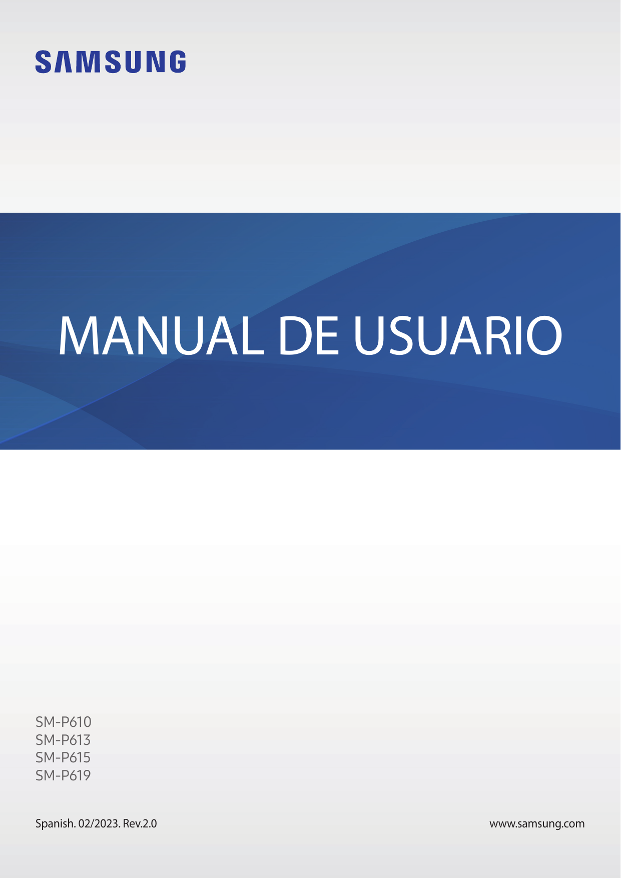 MANUAL DE USUARIOSM-P610SM-P613SM-P615SM-P619Spanish. 02/2023. Rev.2.0www.samsung.com