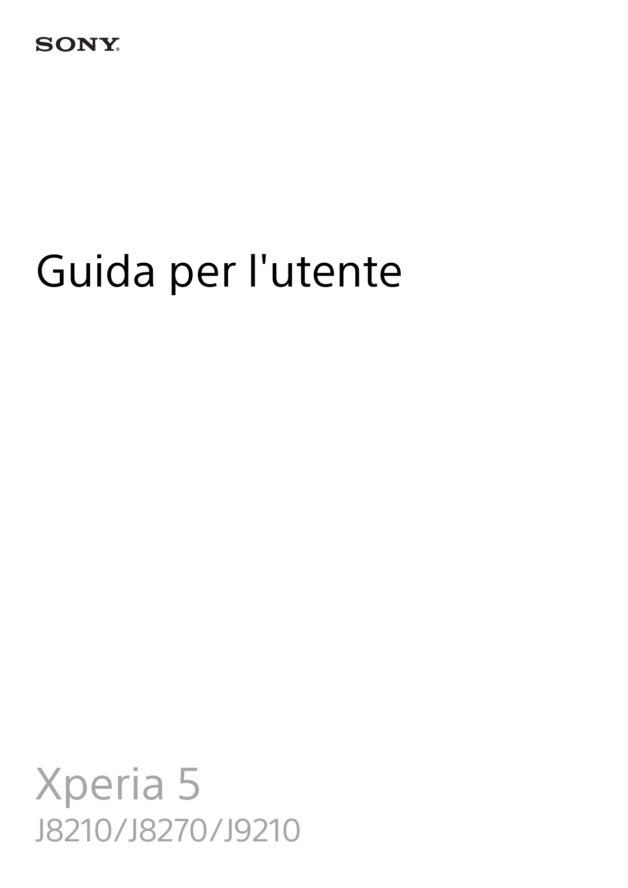 Guida per l'utenteXperia 5J8210/J8270/J9210