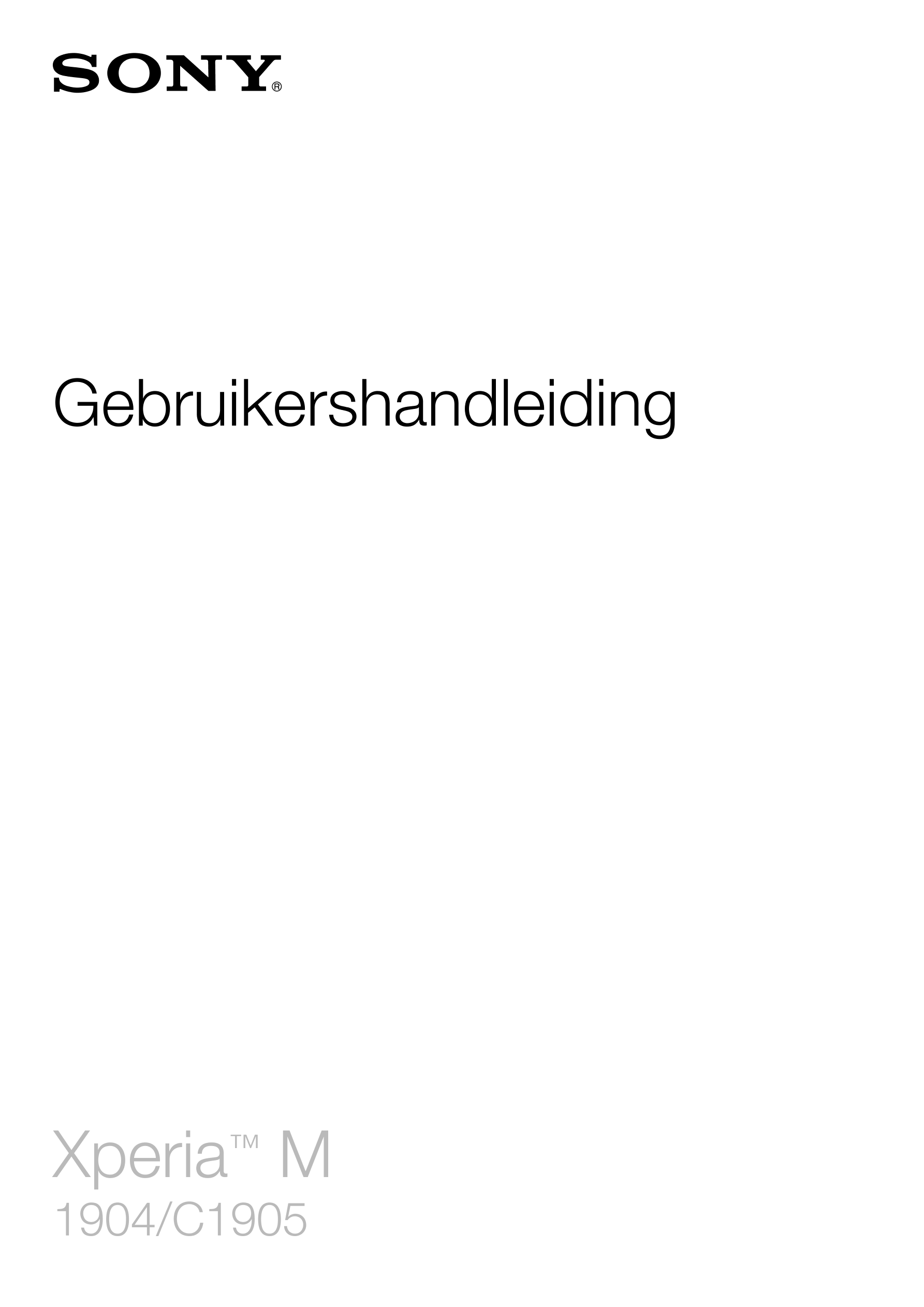 Gebruikershandleiding
Xperia™ M
1904/C1905