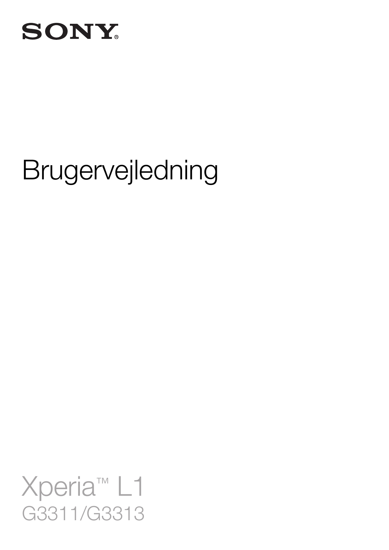 BrugervejledningXperia™ L1G3311/G3313
