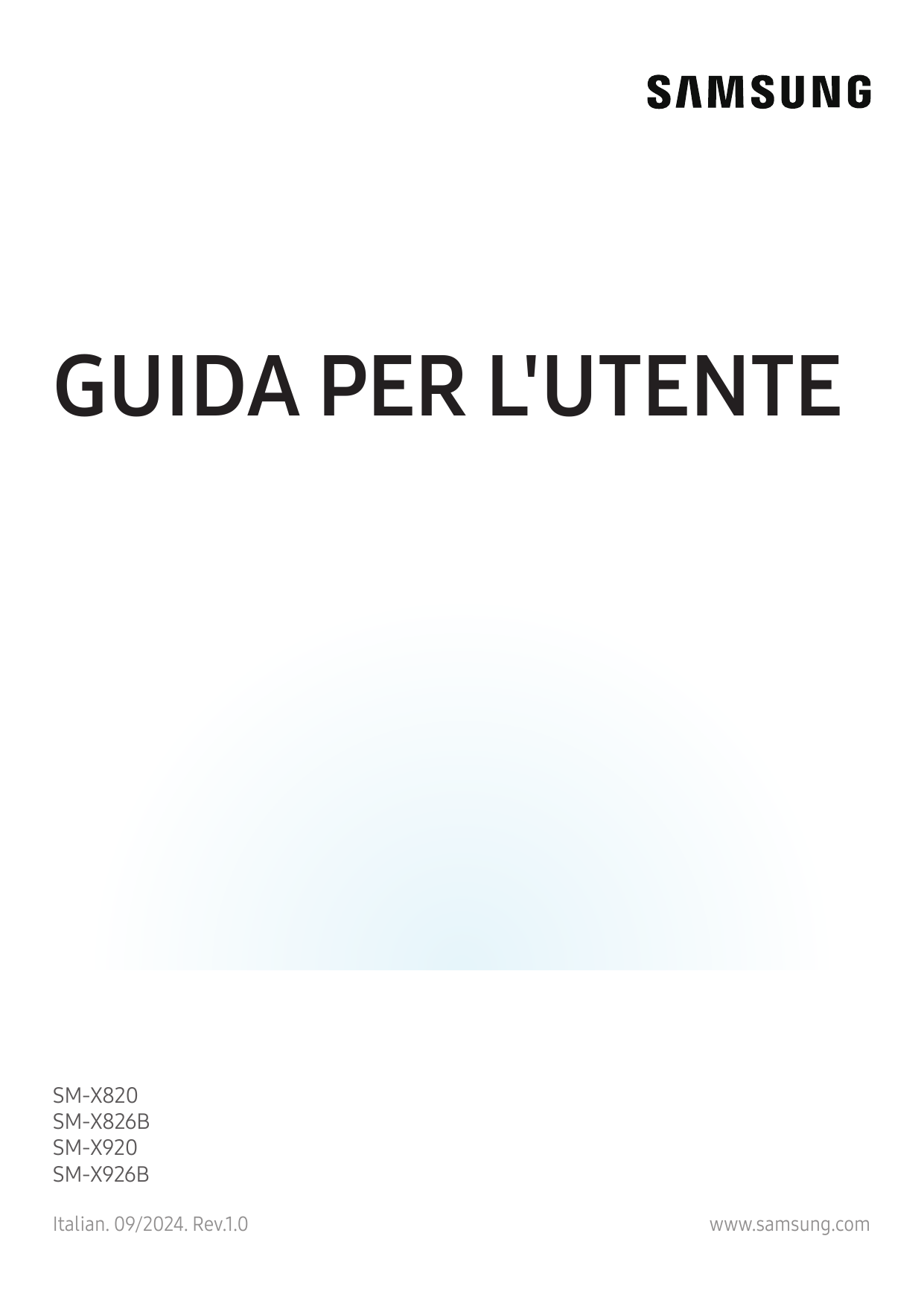 GUIDA PER L'UTENTESM-X820SM-X826BSM-X920SM-X926BItalian. 09/2024. Rev.1.0www.samsung.com