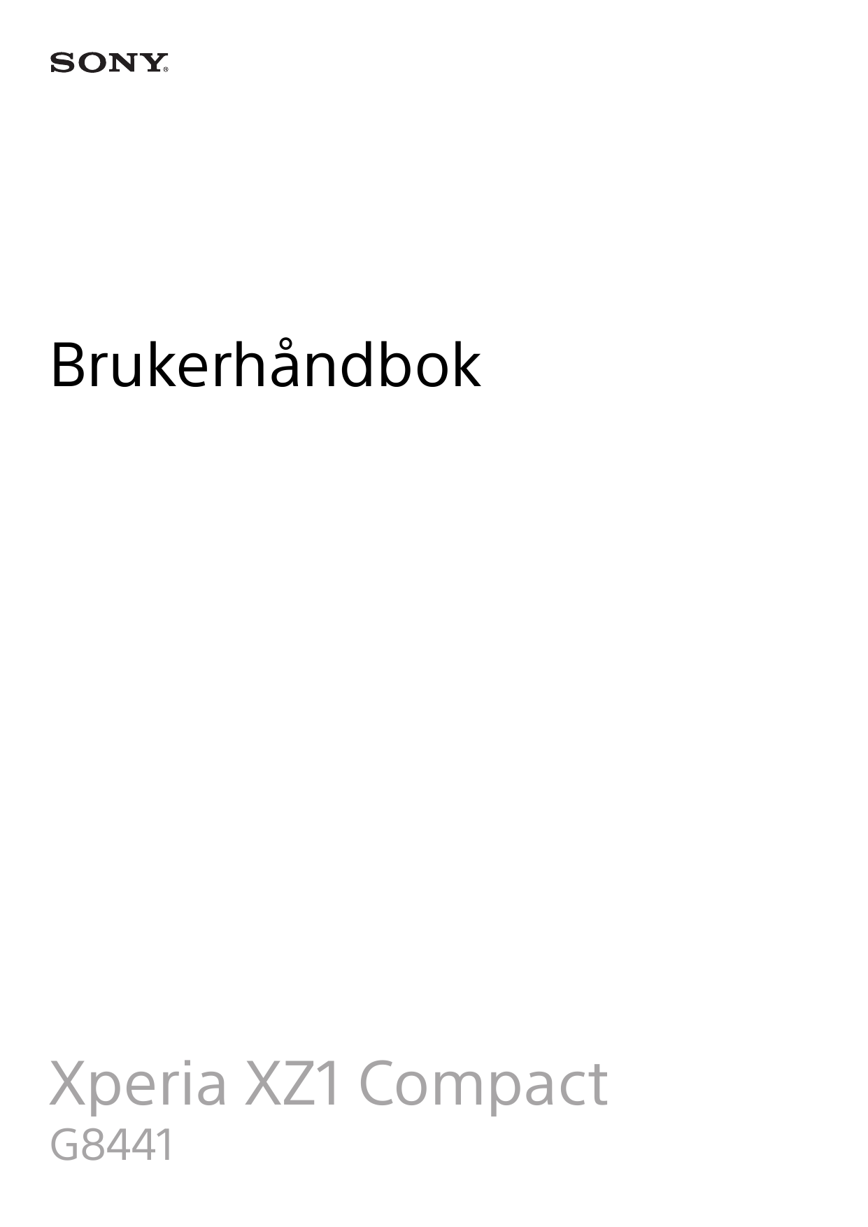 BrukerhåndbokXperia XZ1 CompactG8441