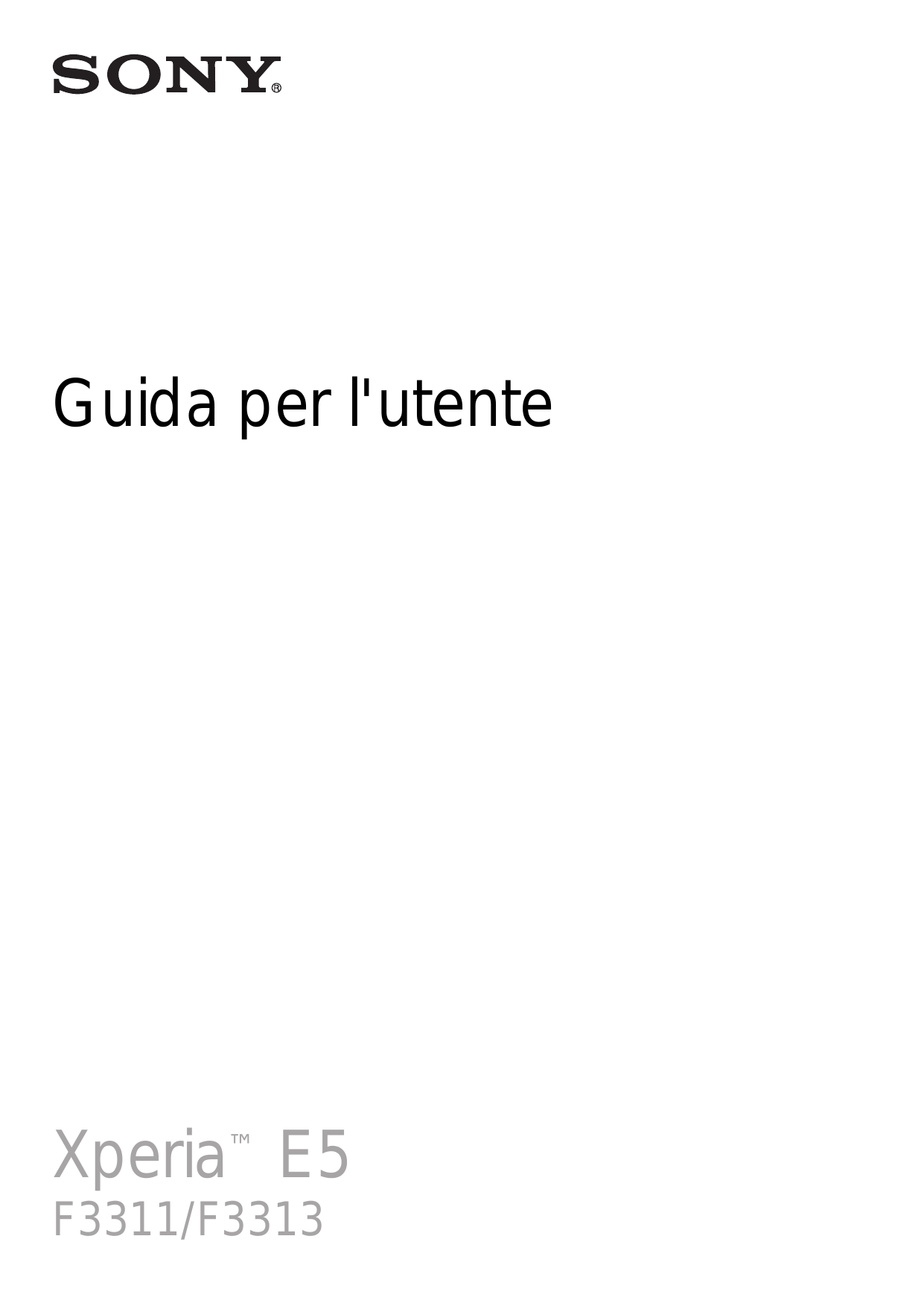 Guida per l'utenteXperia™ E5F3311/F3313