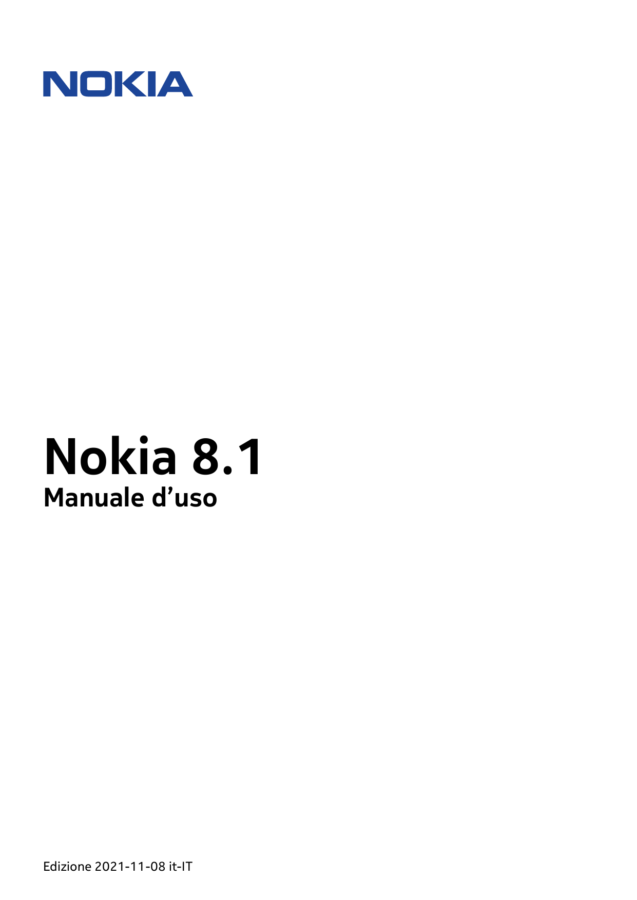 Nokia 8.1Manuale d’usoEdizione 2021-11-08 it-IT