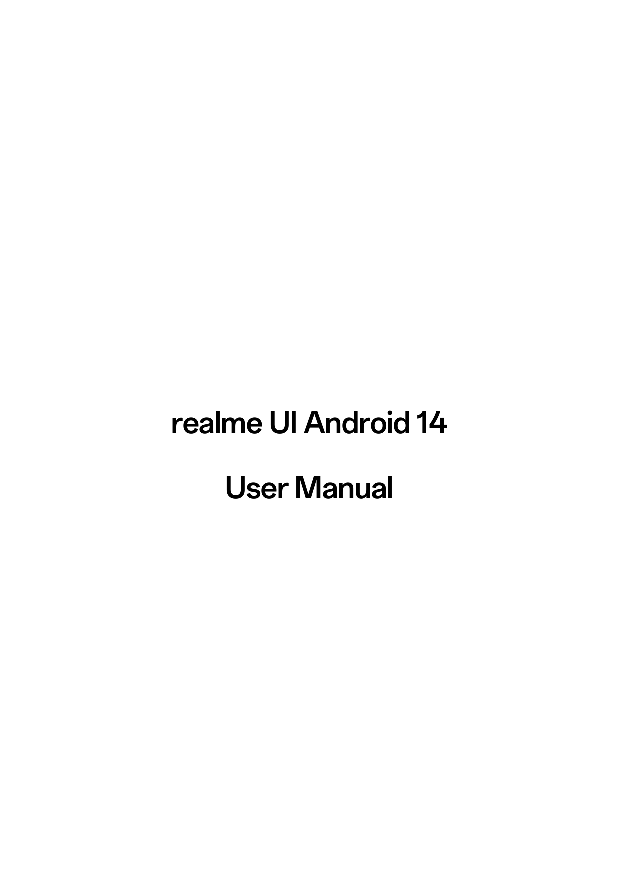 realme UI Android 14User Manual