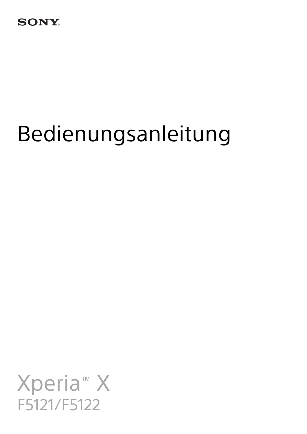 BedienungsanleitungXperia™ XF5121/F5122