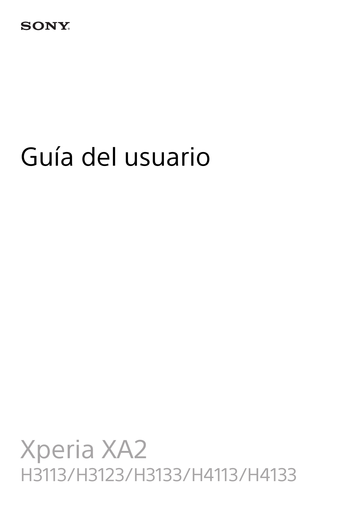 Guía del usuarioXperia XA2H3113/H3123/H3133/H4113/H4133