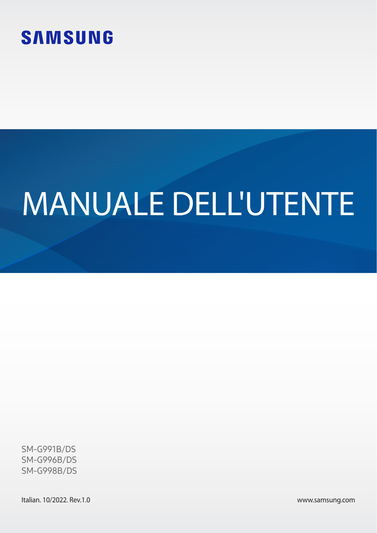 MANUALE DELL'UTENTESM-G991B/DSSM-G996B/DSSM-G998B/DSItalian. 10/2022. Rev.1.0www.samsung.com