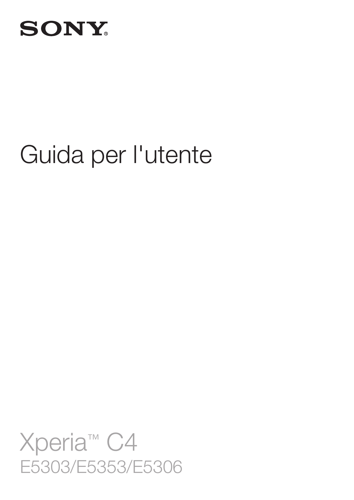 Guida per l'utenteXperia™ C4E5303/E5353/E5306